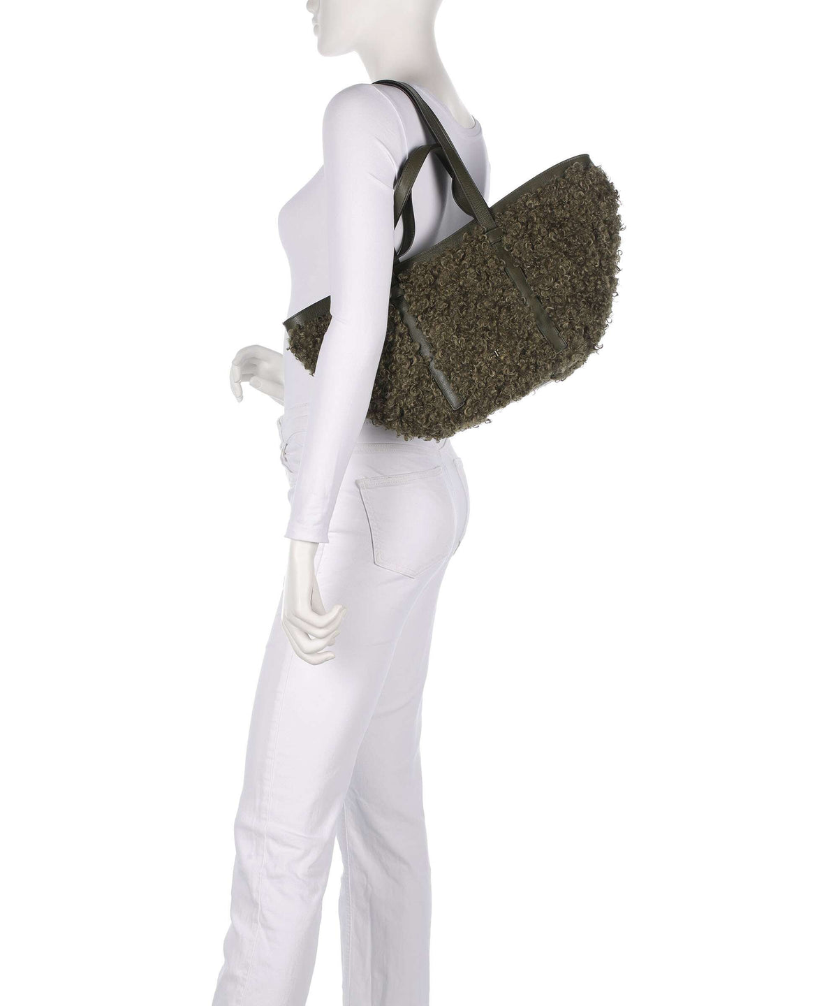 Abro Latxa Cosmo Medium Tote bag oliv