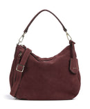 Abro Suede Juna Small Hobo bag bordeaux