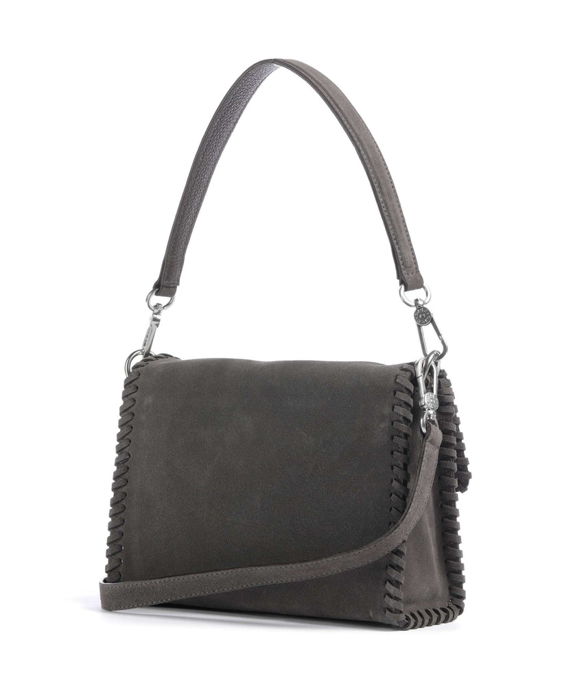 Abro Suede Temi Stitch Shoulder bag grey