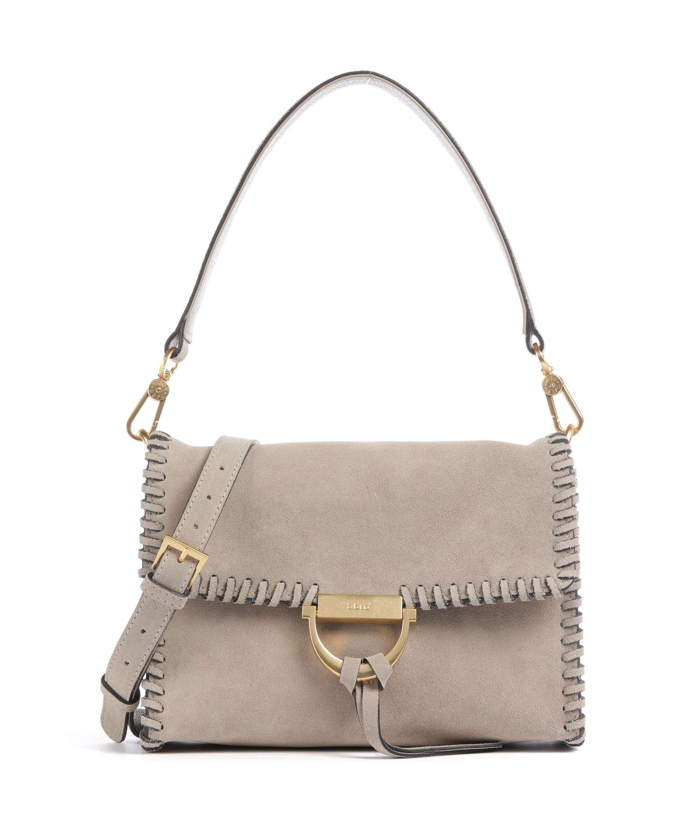 Abro Suede Temi Stitch Shoulder bag siena