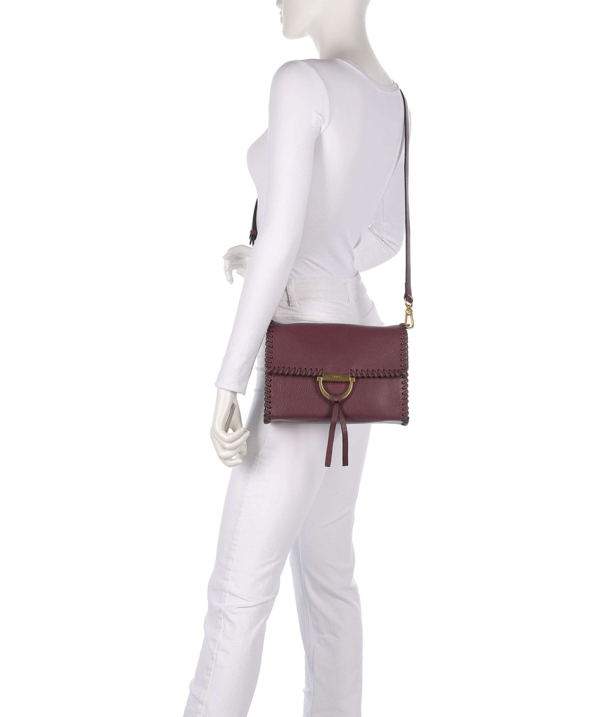 Abro Dalia Temi Stitch Shoulder bag bordeaux