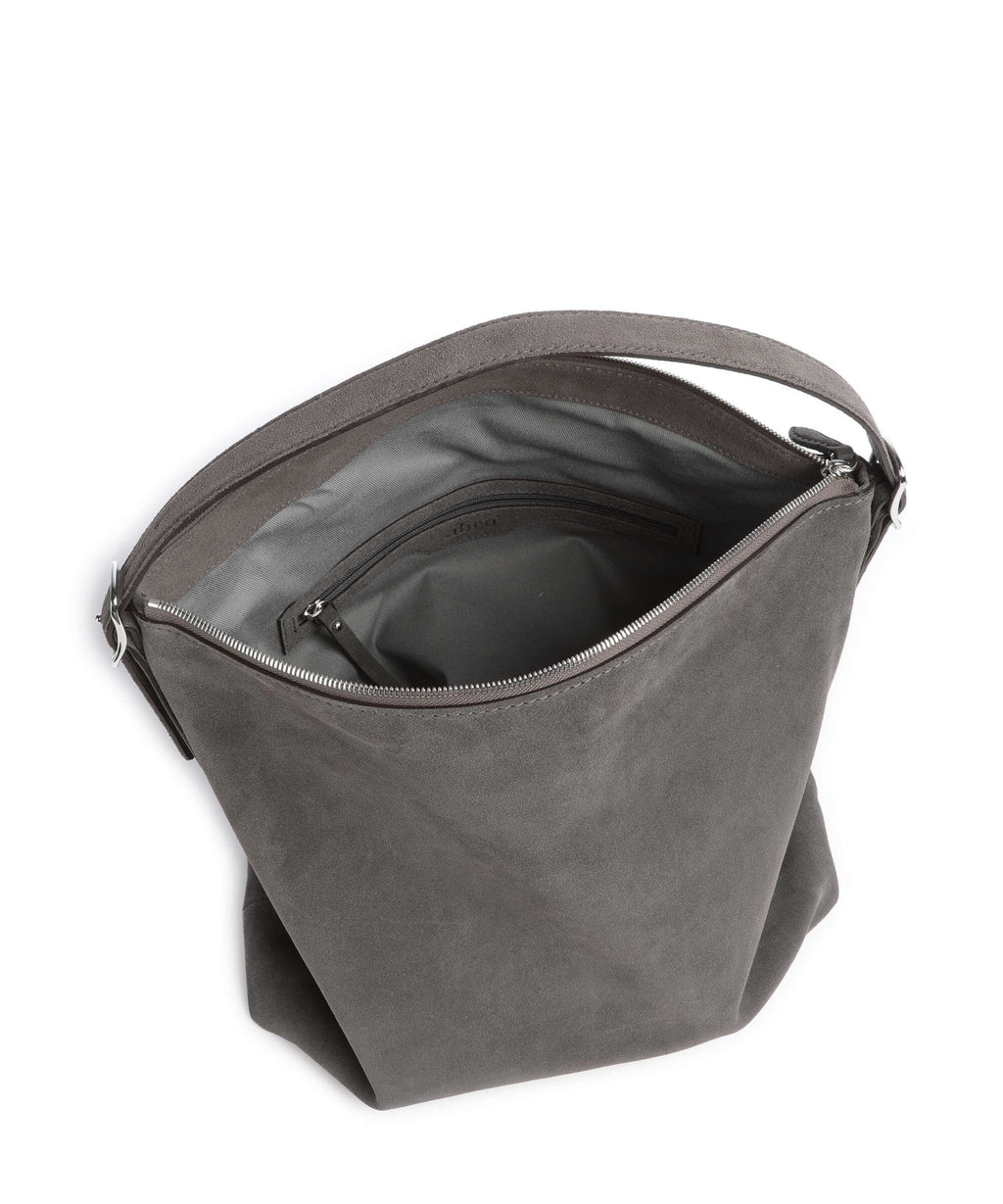 Abro Suede Carina Hobo bag grey