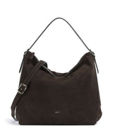Abro Suede Carina Hobo bag dark brown