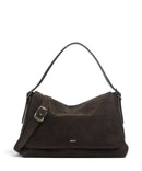Abro Suede Carina Hobo tas dark brown