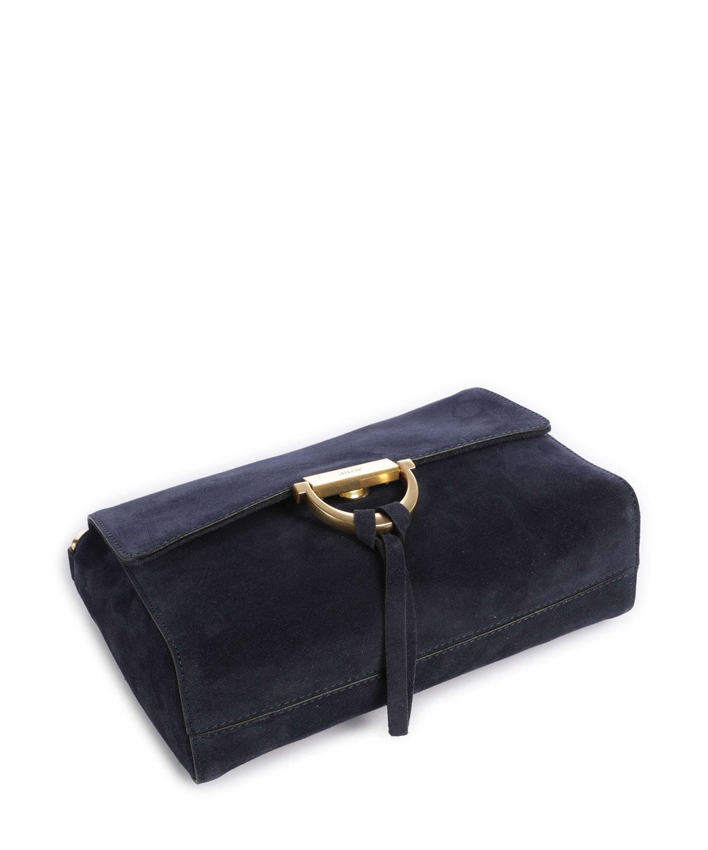 Abro Suede Temi Shoulder bag navy