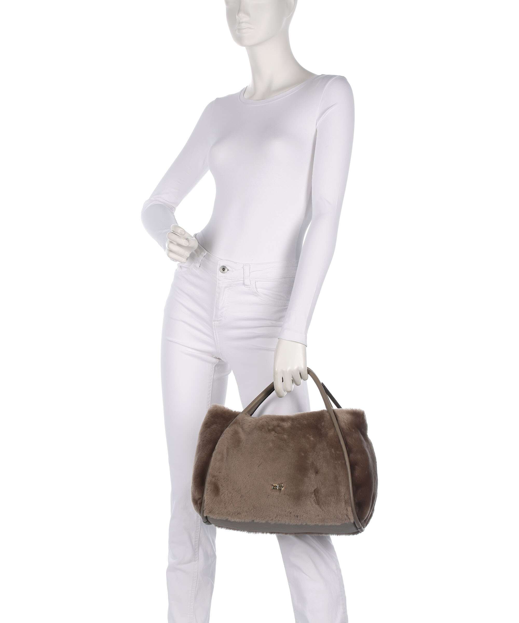 Abro Shearling Willow Handbag tope