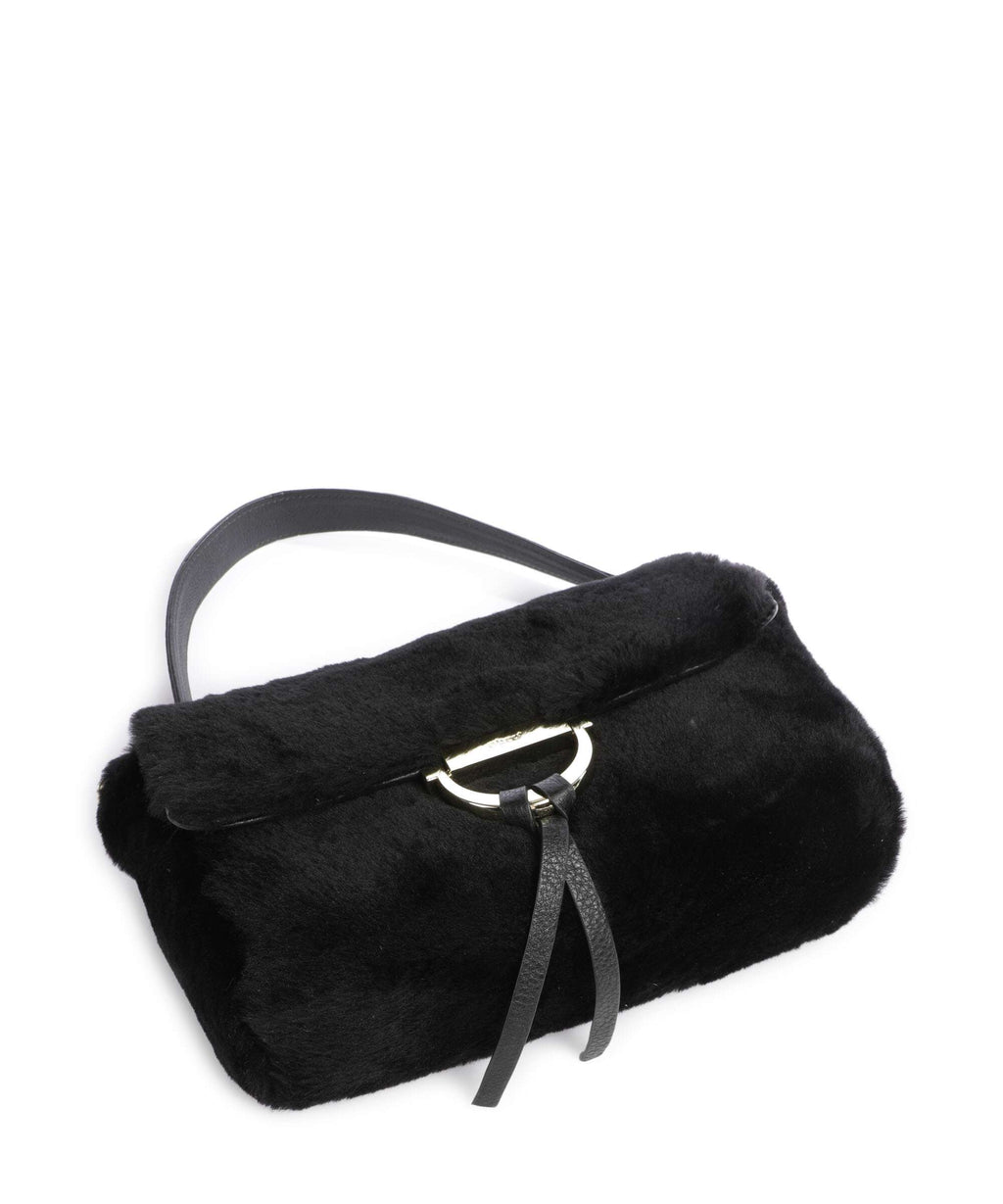 Abro Shearling Temi Shoulder bag black/gold