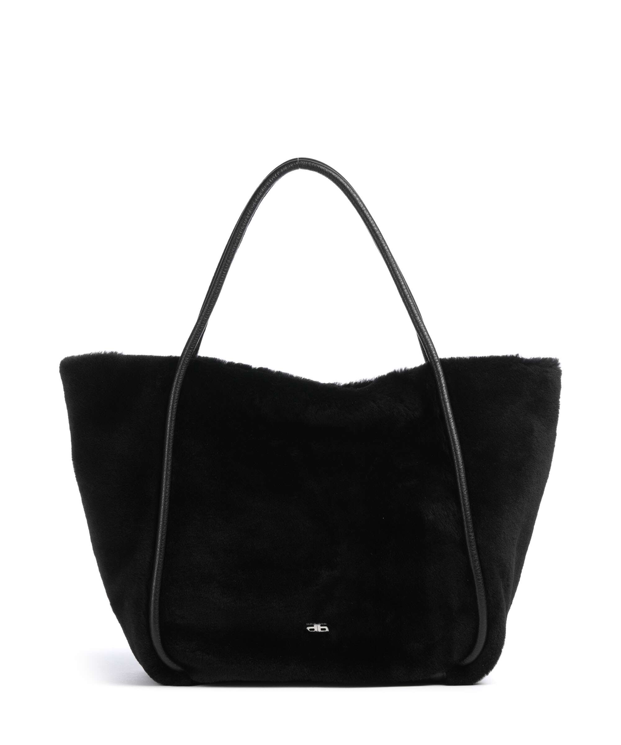Abro Shearling Willow Tote bag black/nickel