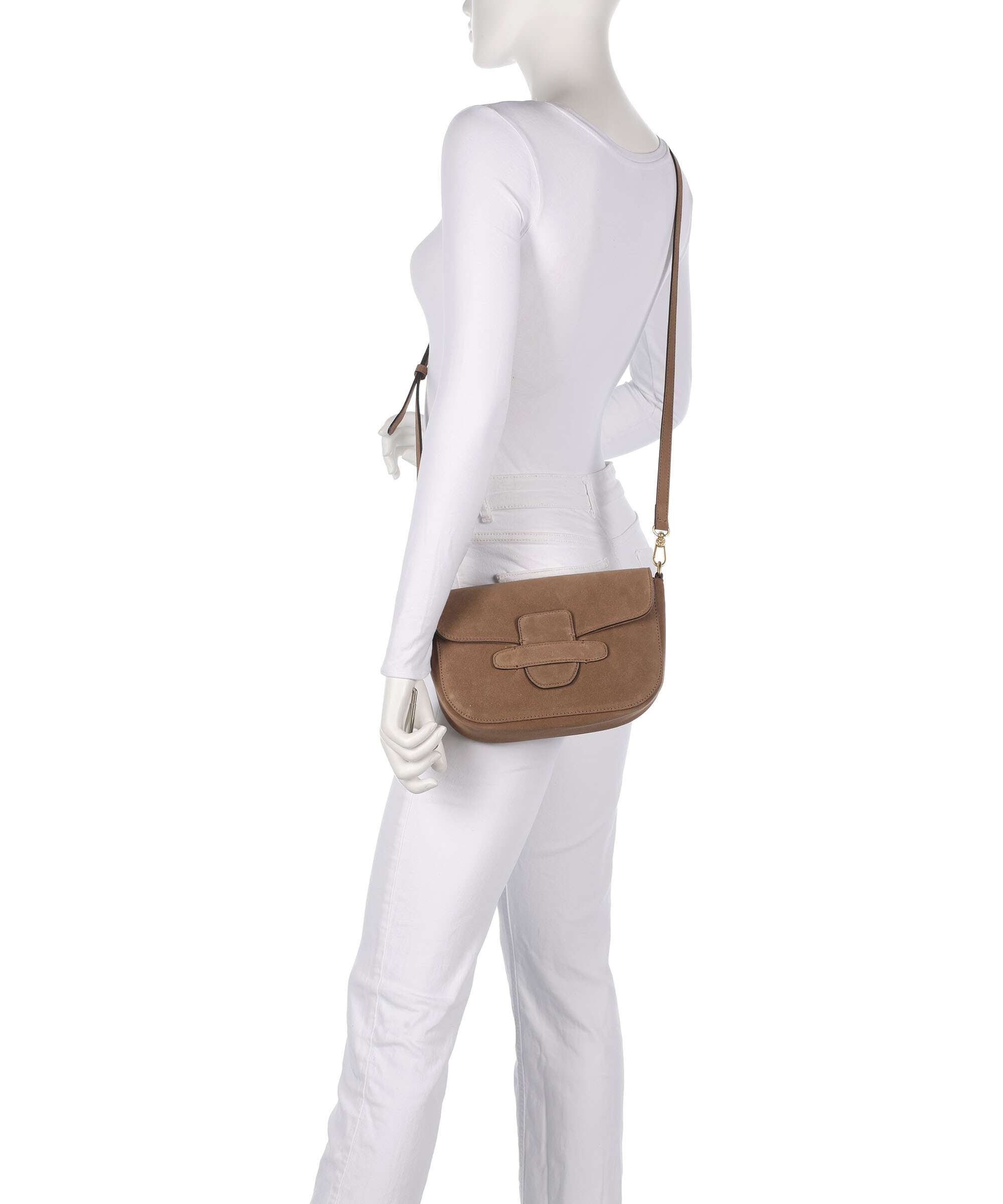 Abro Suede Camilla Shoulder bag camel