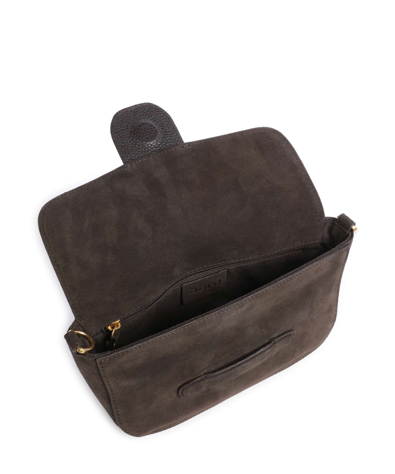 Abro Suede Camilla Shoulder bag dark brown