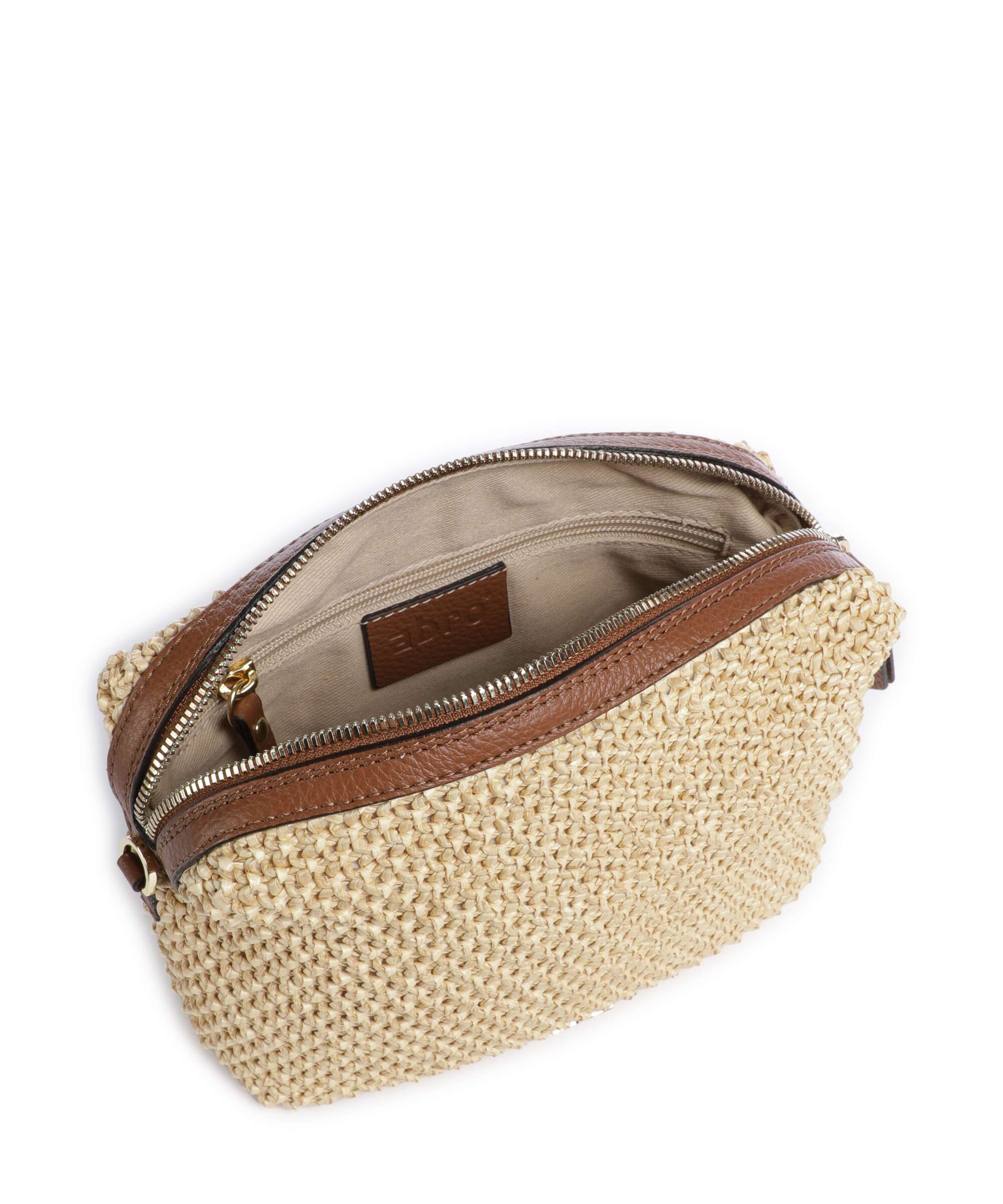 Abro Maglia Raffia Kaia Crossbody bag natural/nut