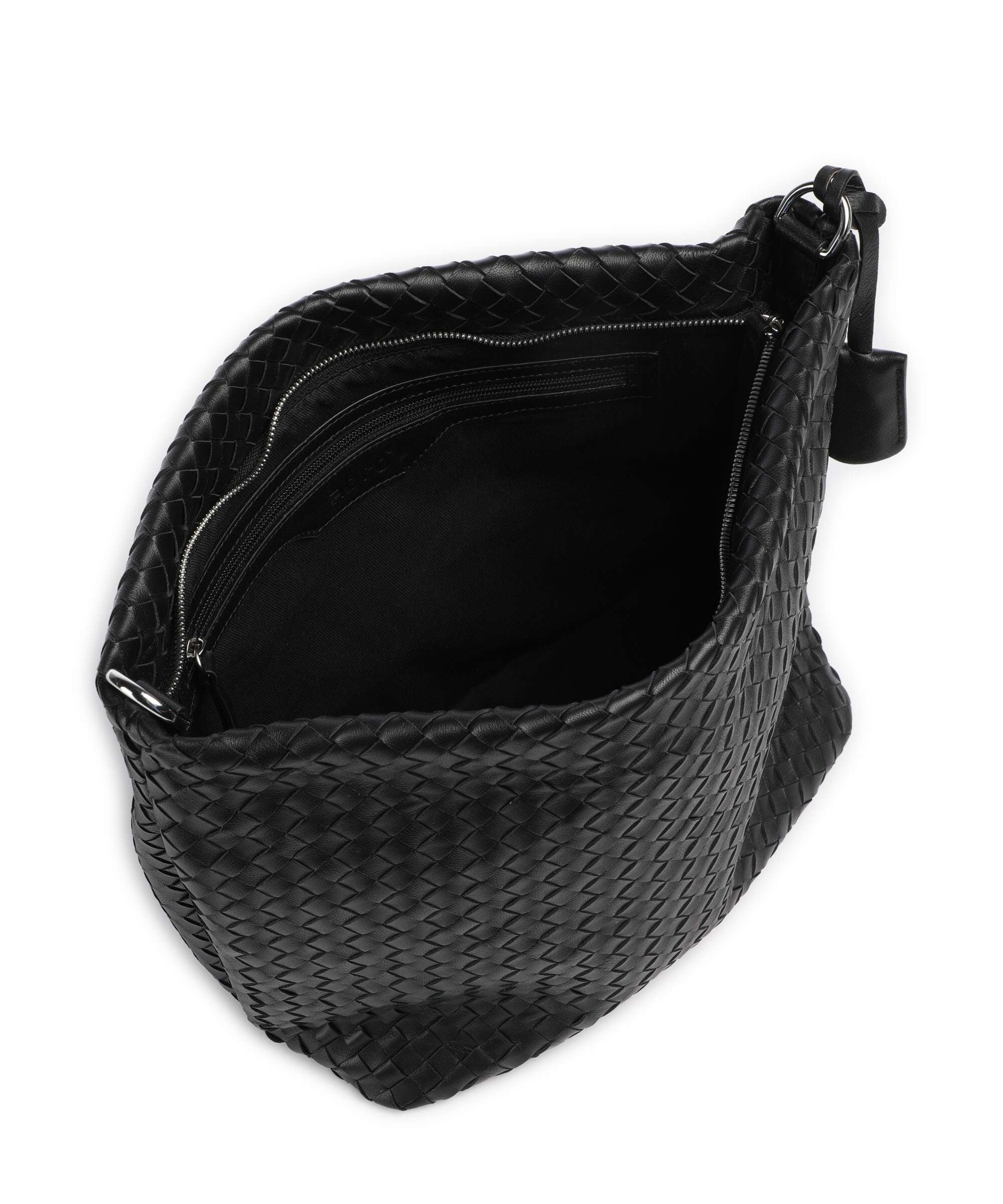 Abro Piuma Ebony Hobo bag black/nickel