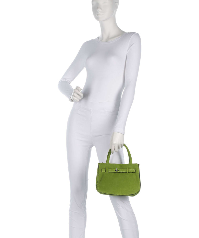 Abro Suede Jill Handbag lime