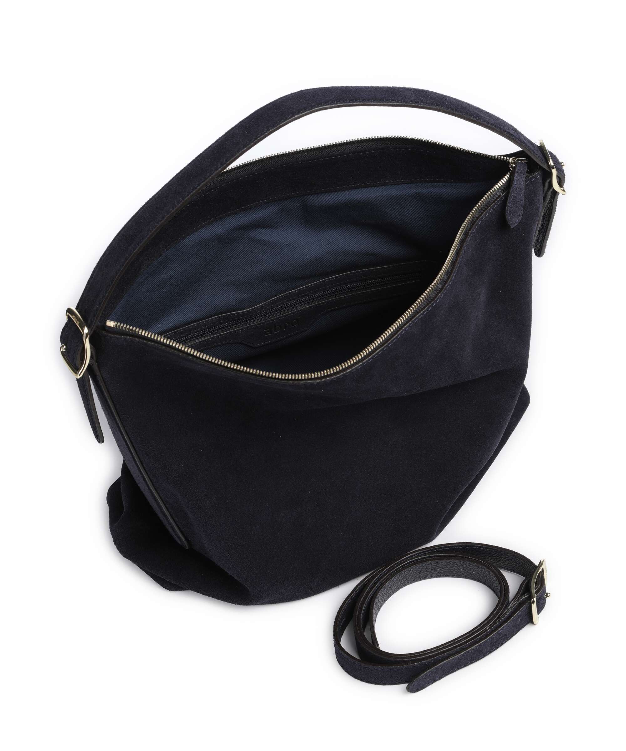 Abro Suede Carina Hobo bag navy