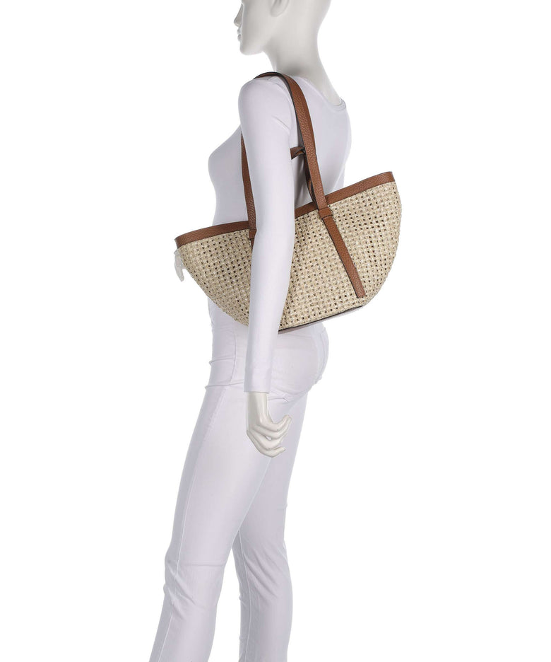 Abro Raffia Cordino Cosmo Medium Tote bag caramel/cognac