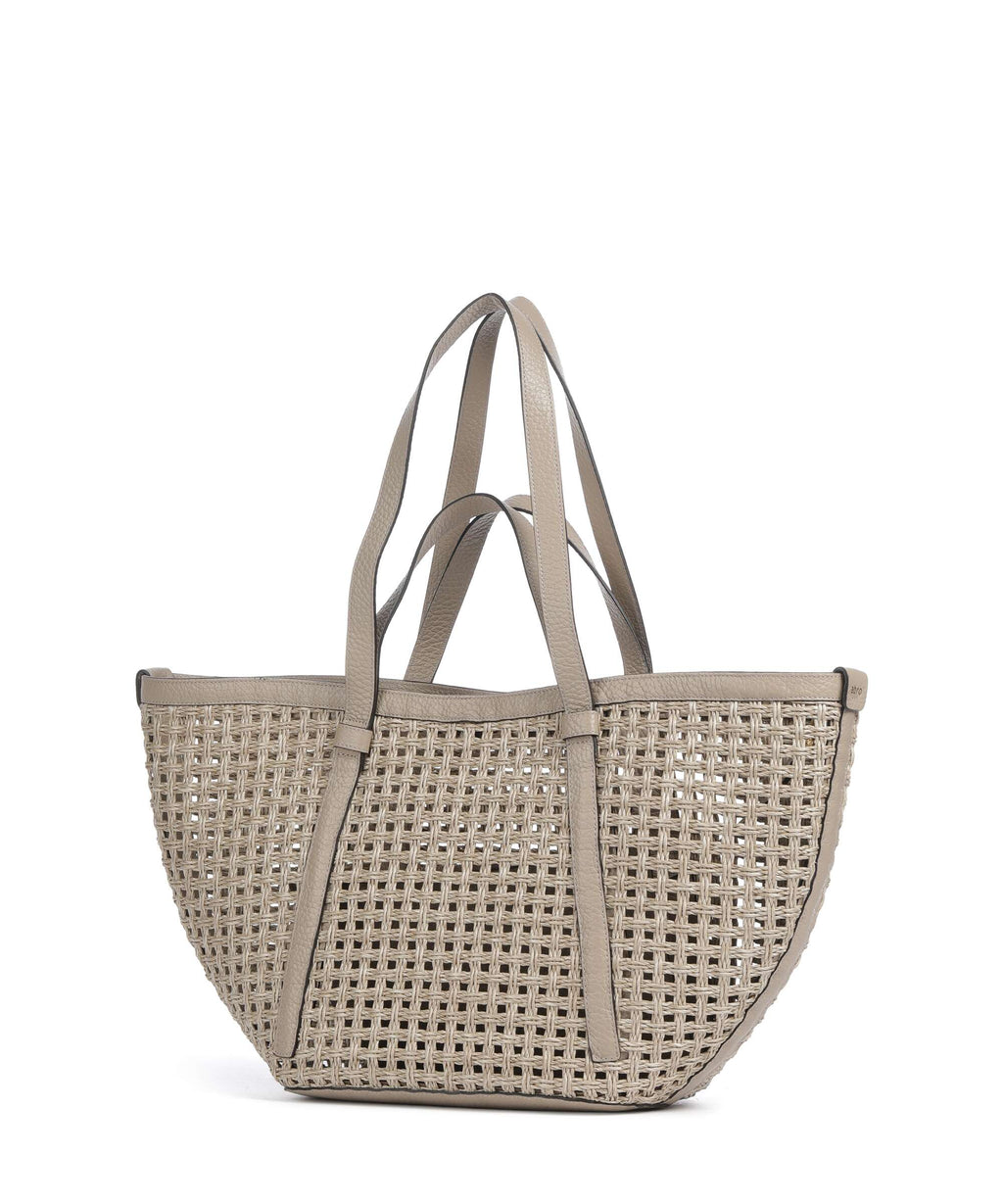Abro Raffia Net Cosmo Large Tote bag sahara