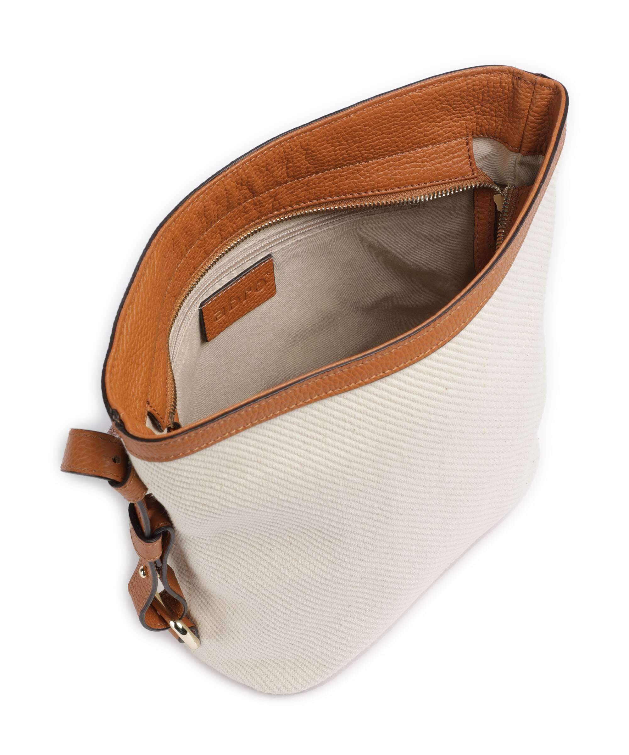 Abro Super Drill Cosmo Crossbody bag ivory/cuoio