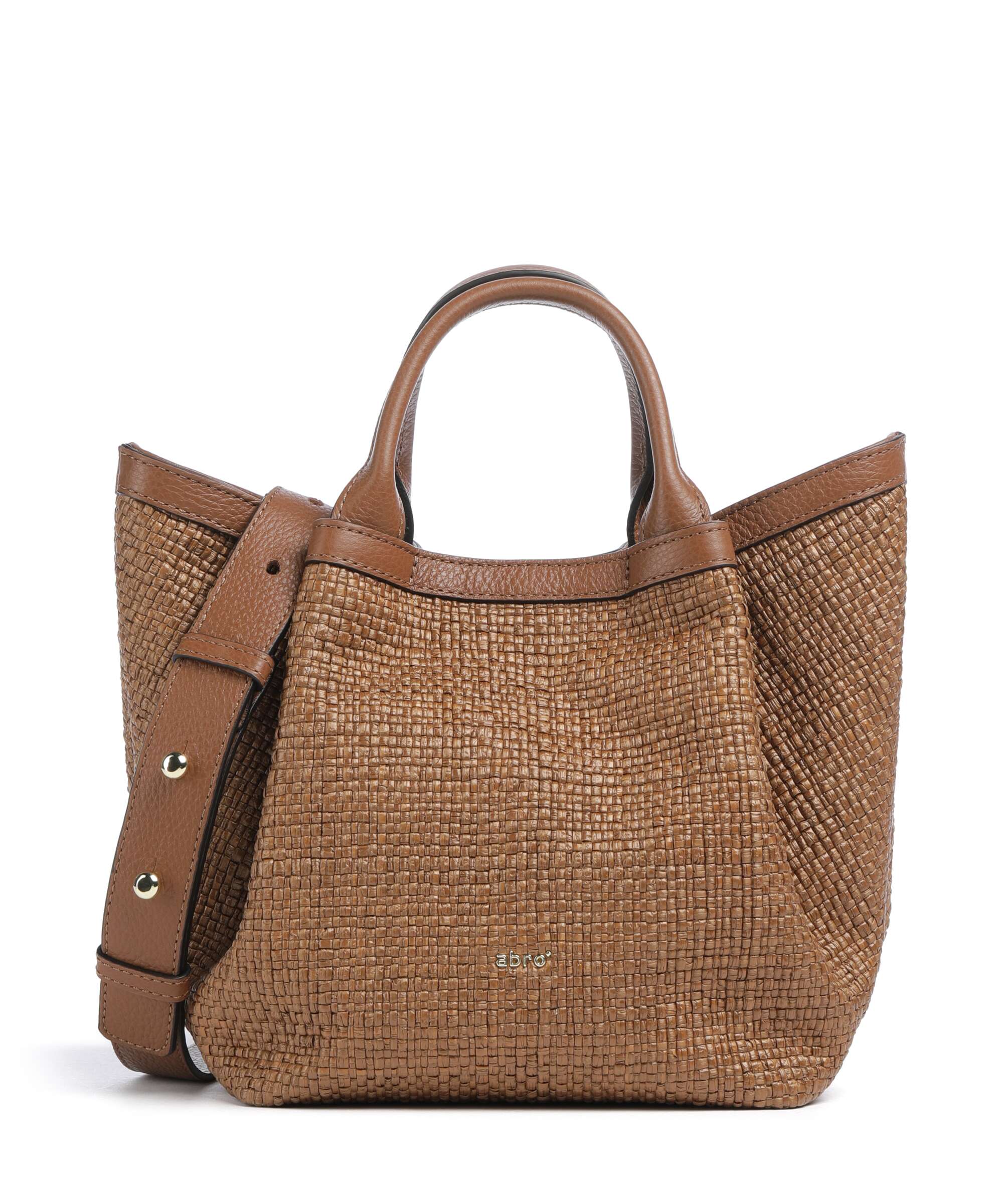 Abro Raffia Intreccio Essential Small Handbag caramel/cognac