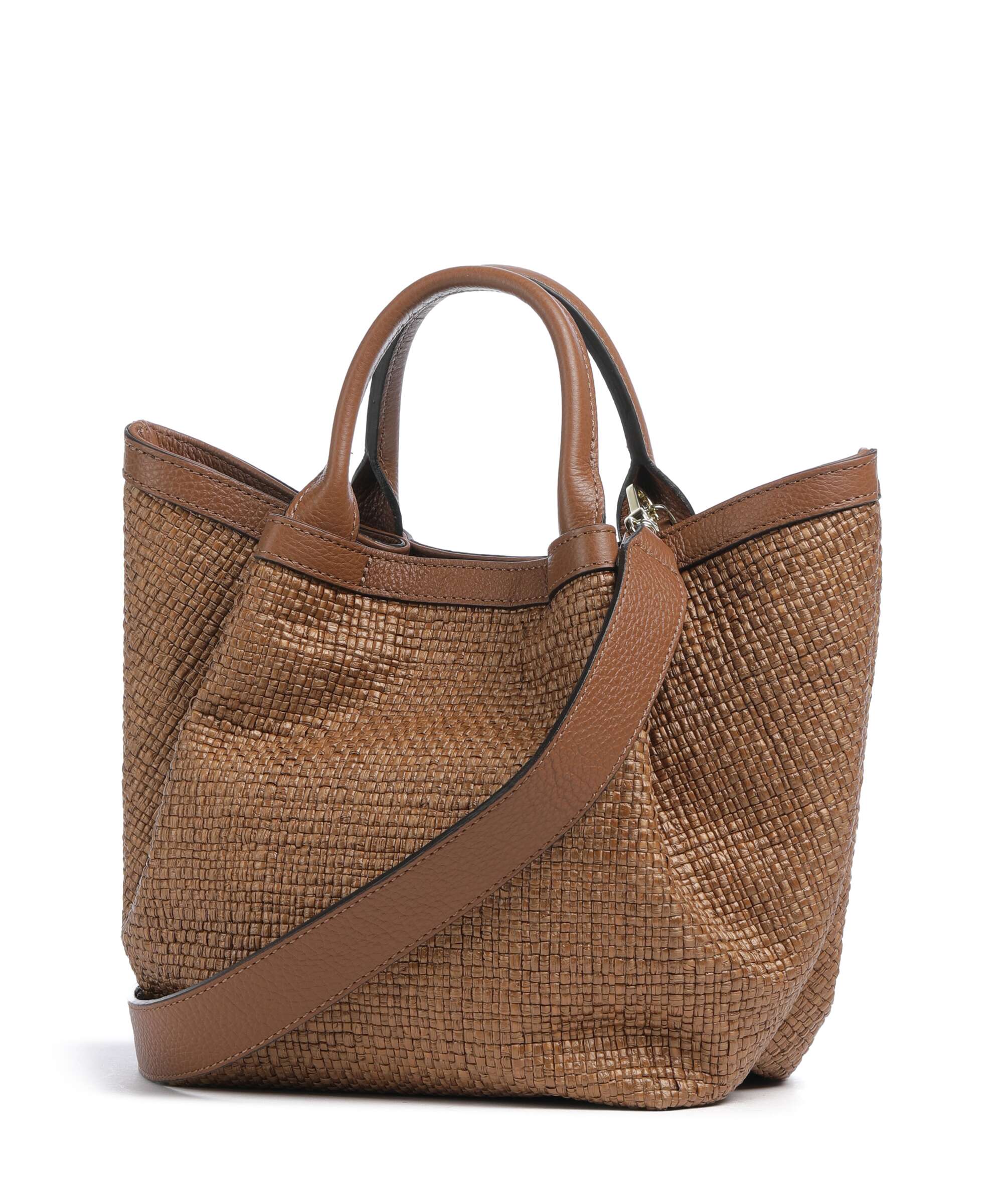 Abro Raffia Intreccio Essential Small Handbag caramel/cognac