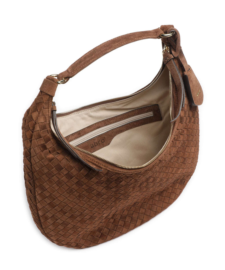 Abro Suede Nana Small Hobo bag wood