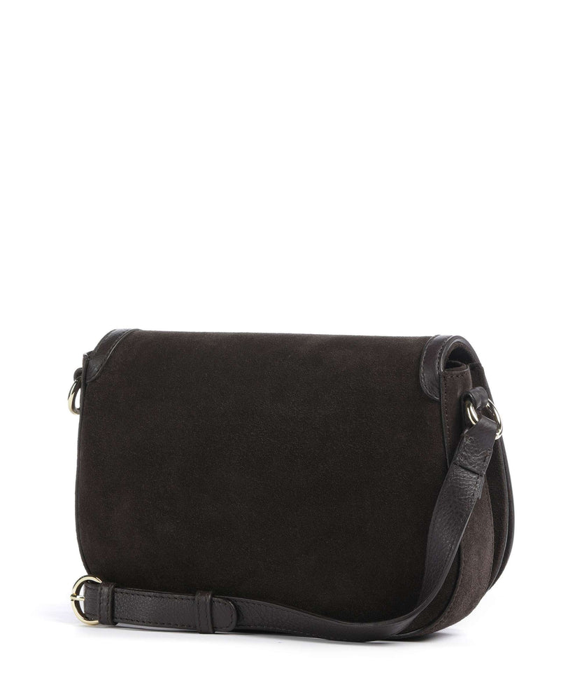 Abro Suede Rosalia Crossbody bag dark brown