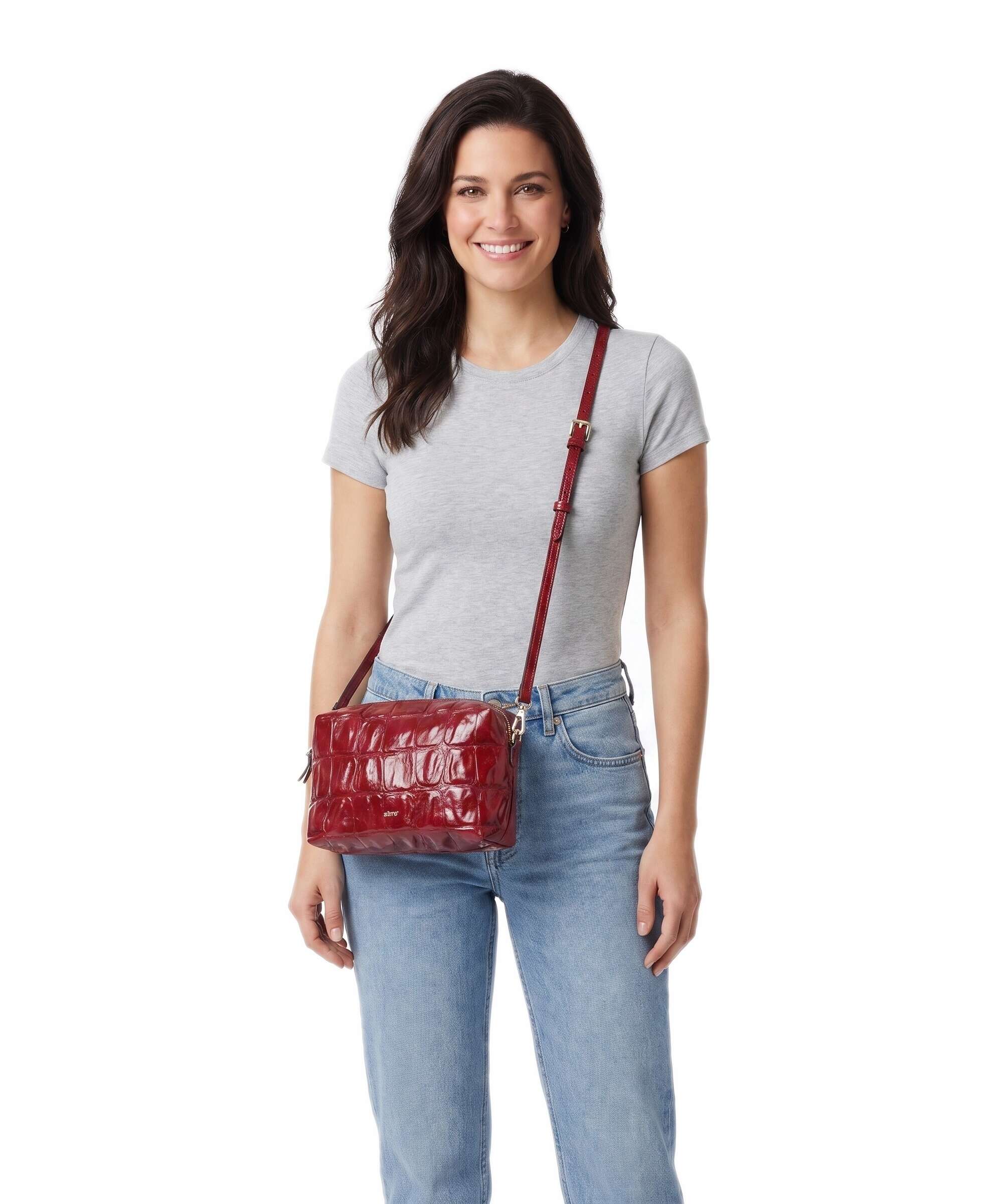 Abro Maxxi Cocco Kaia Crossbody bag ruby