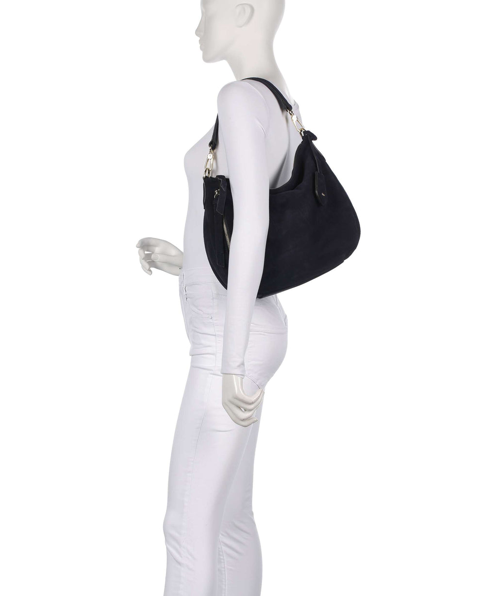 Abro Suede Juna Small Hobo bag navy