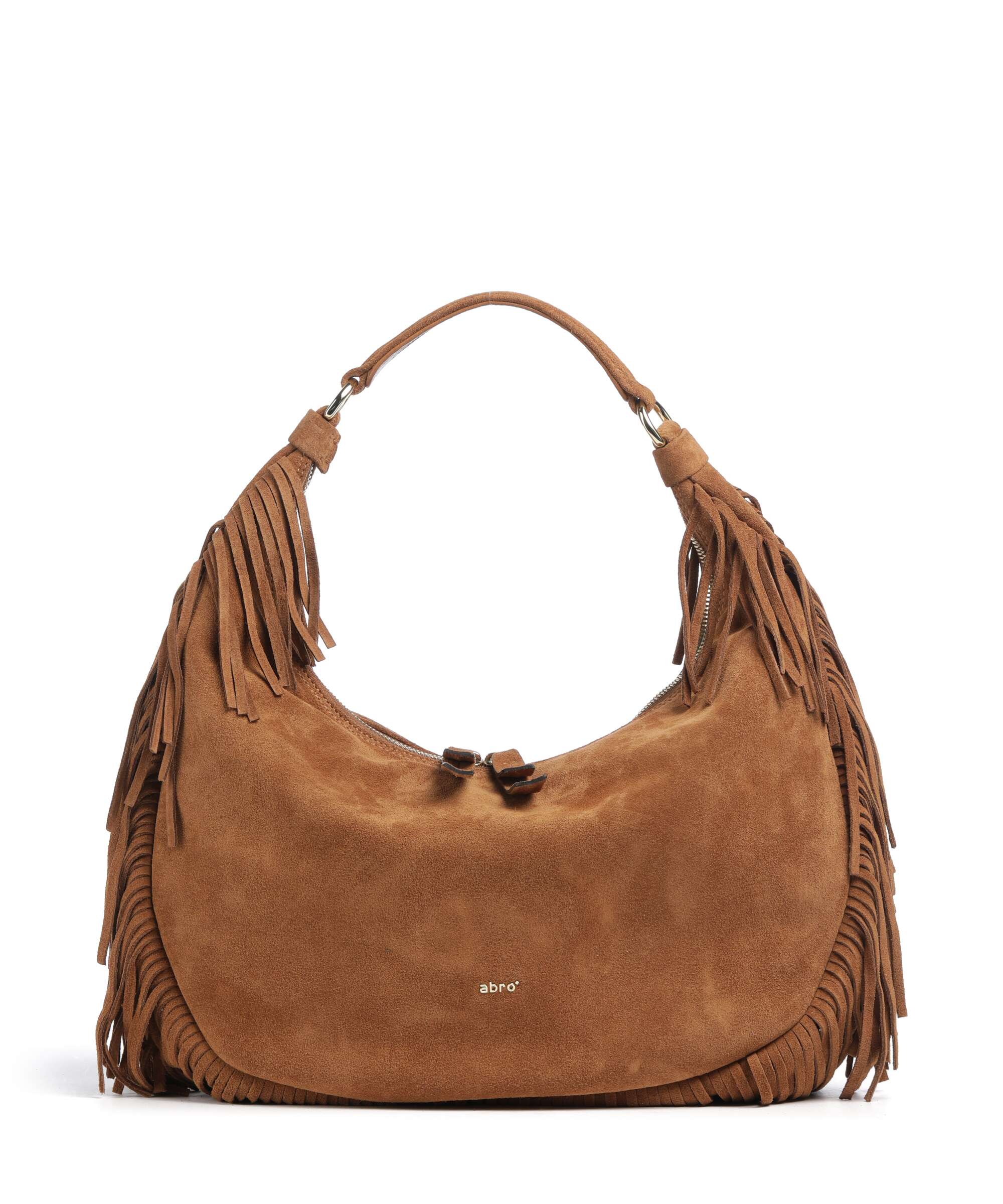 Abro Suede Nana Hobo bag cuoio