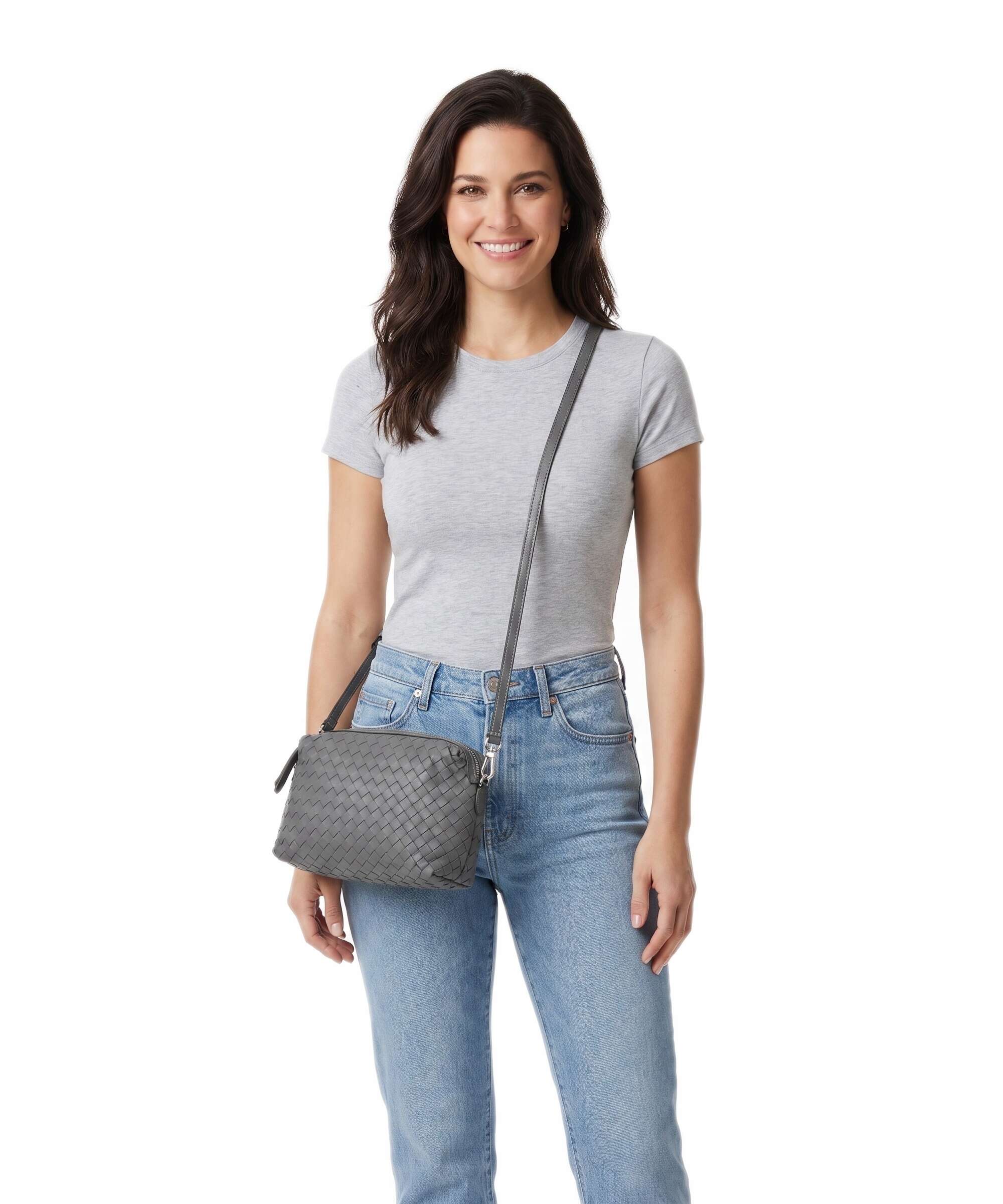 Abro Piuma Opaco Kaia Crossbody bag zinc