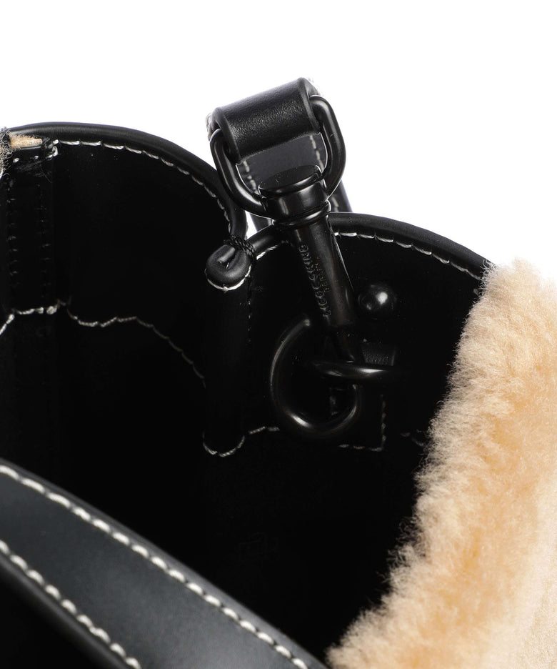 Liebeskind Paper Bag Shearling M Handbag dark clay