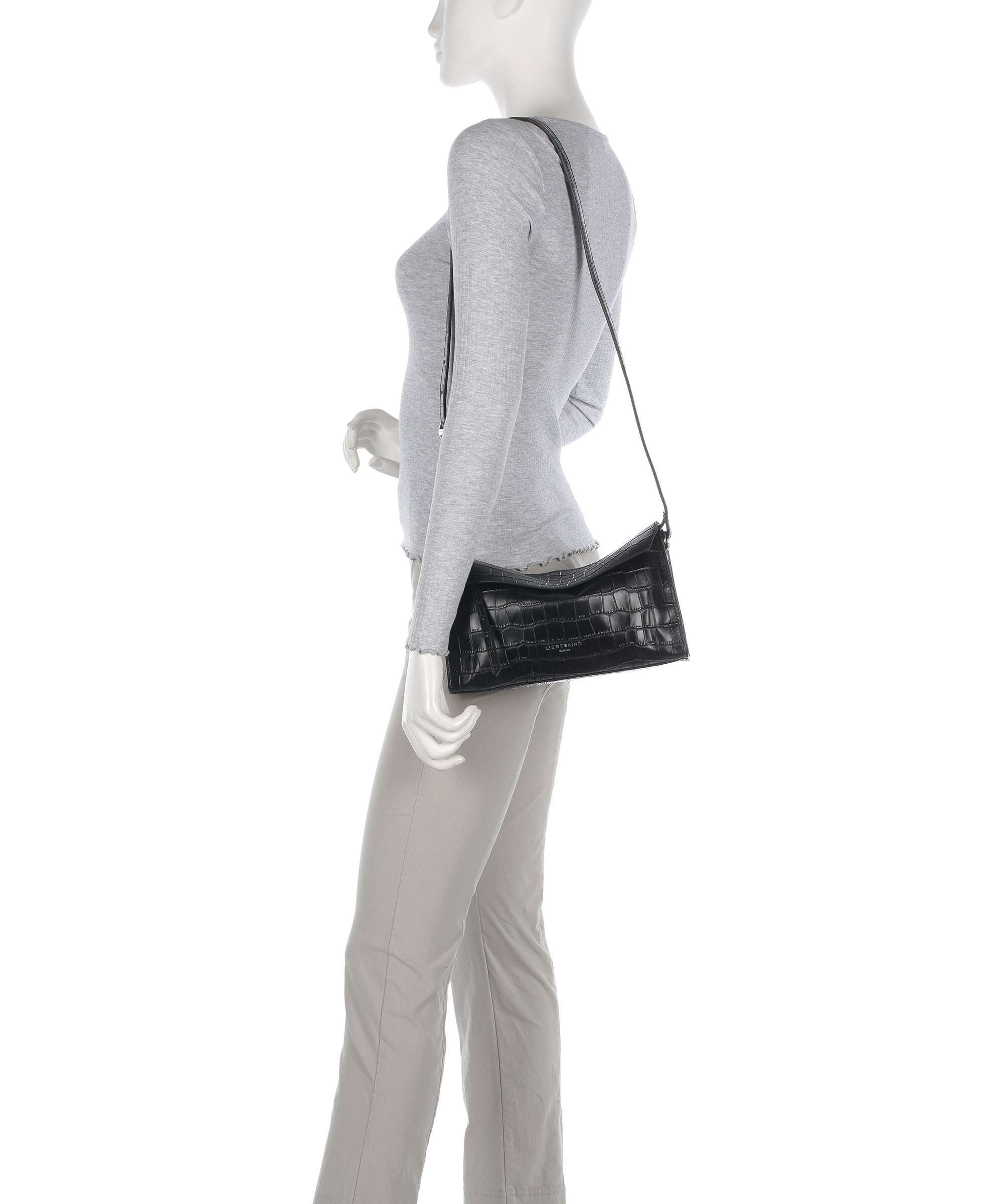 Liebeskind Lora Croco S Crossbody bag black