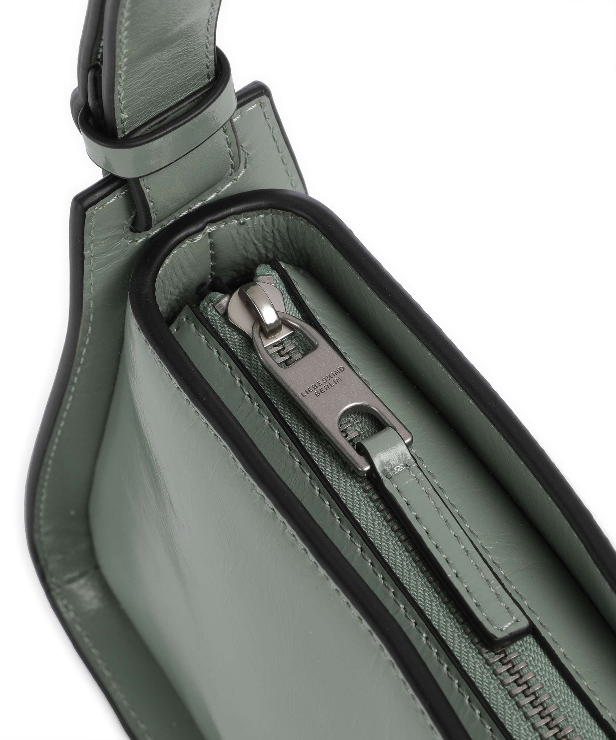 Liebeskind Franzis Lack Distressed S Shoulder bag forest green
