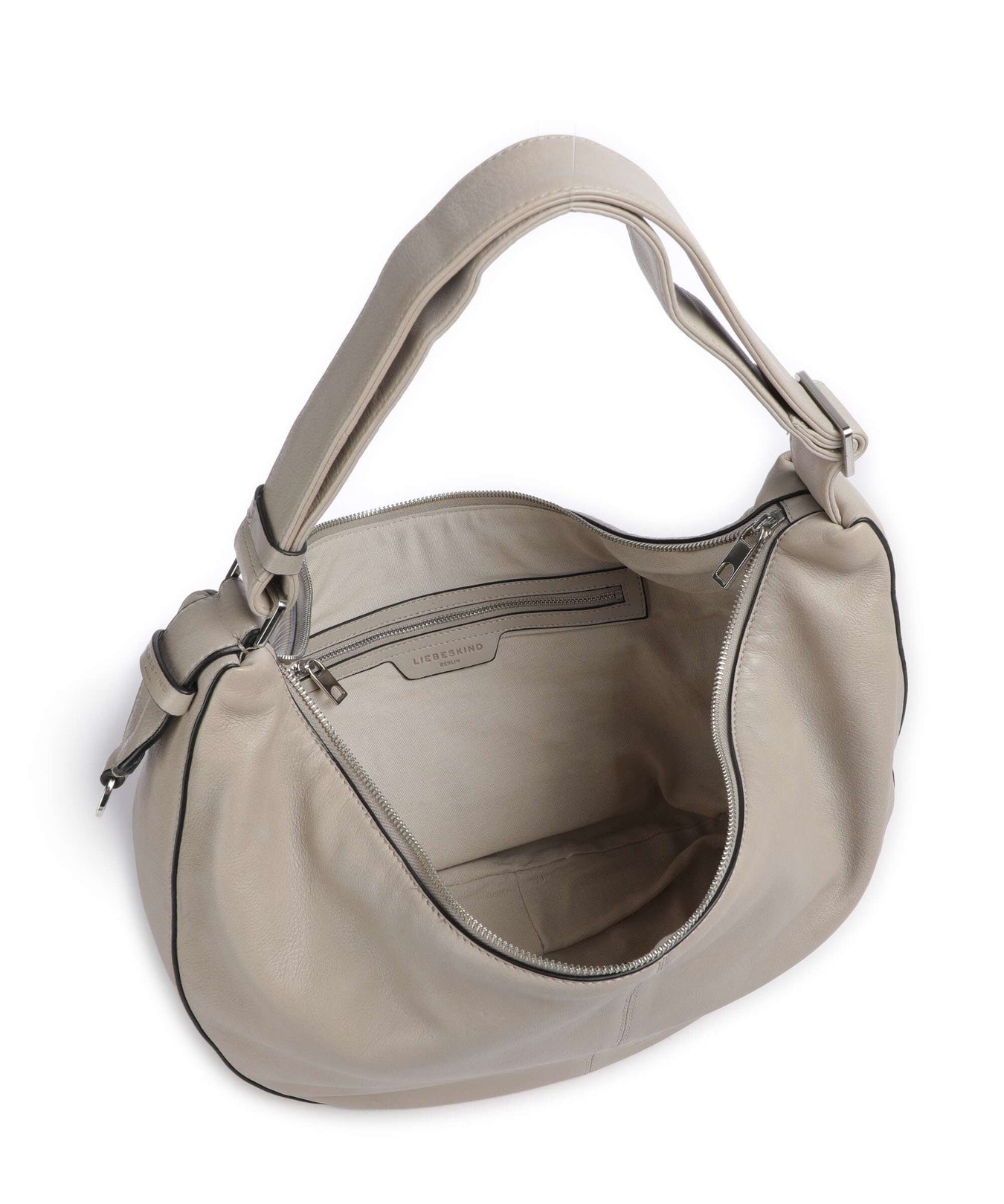 Liebeskind Moon Sheep Natural M Hobo bag steel
