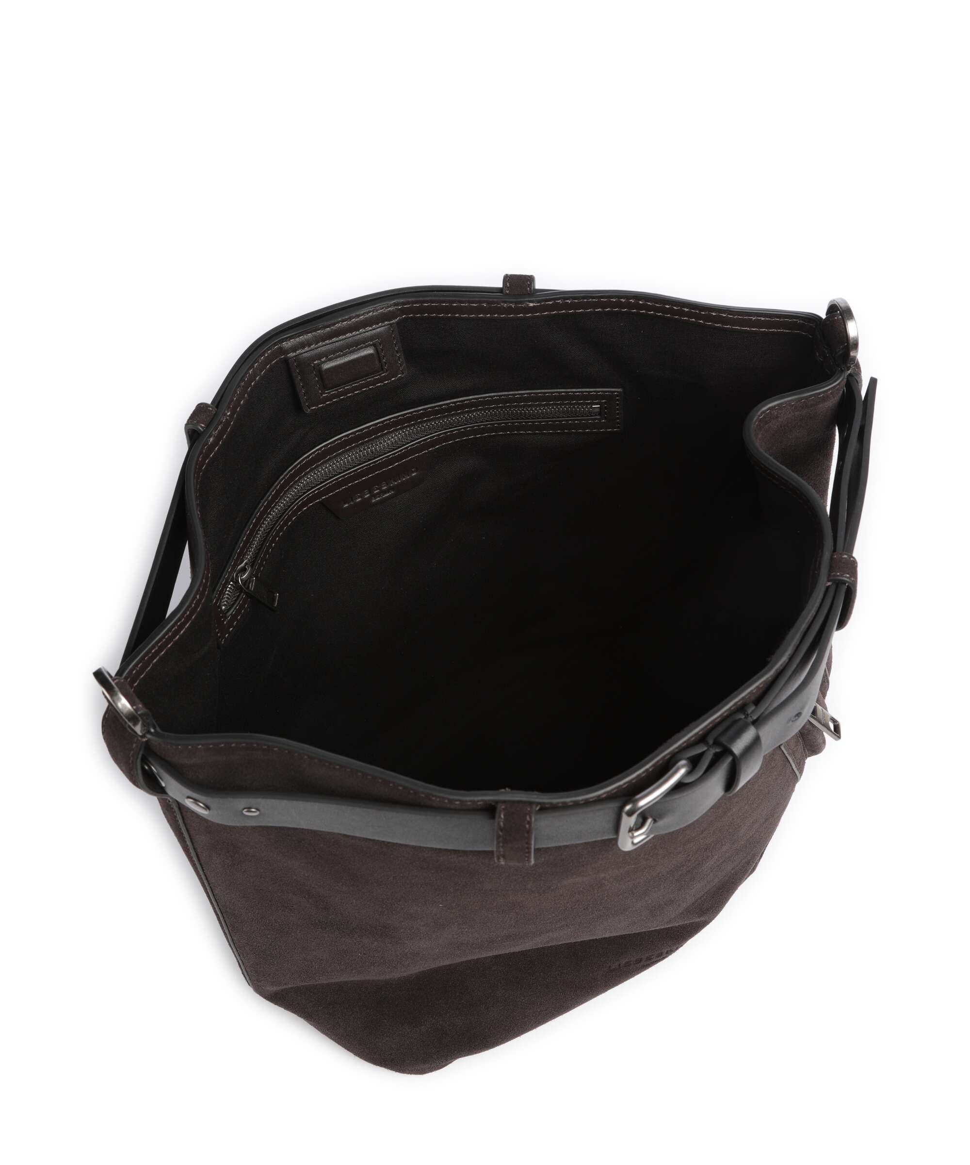 Liebeskind Zita Hydro Suede L Bucket bag deep soil