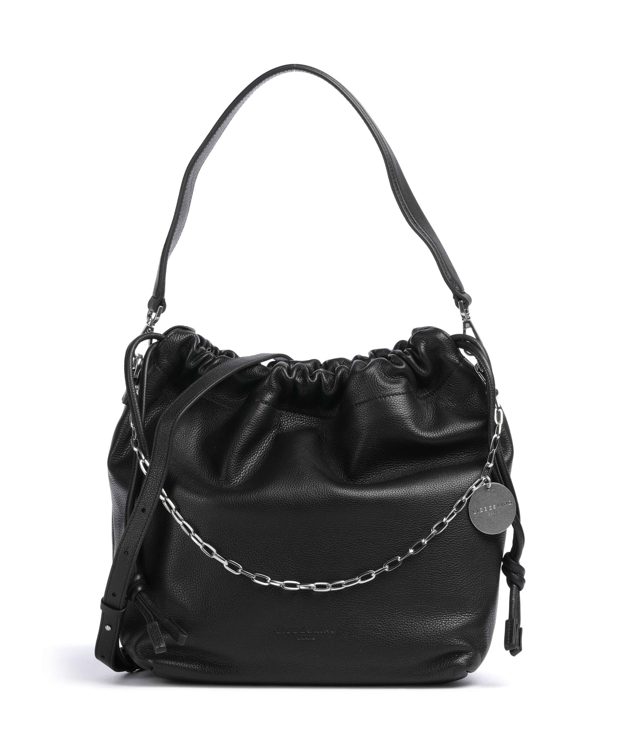 Liebeskind Lya II Small Pebble M Bucket bag black
