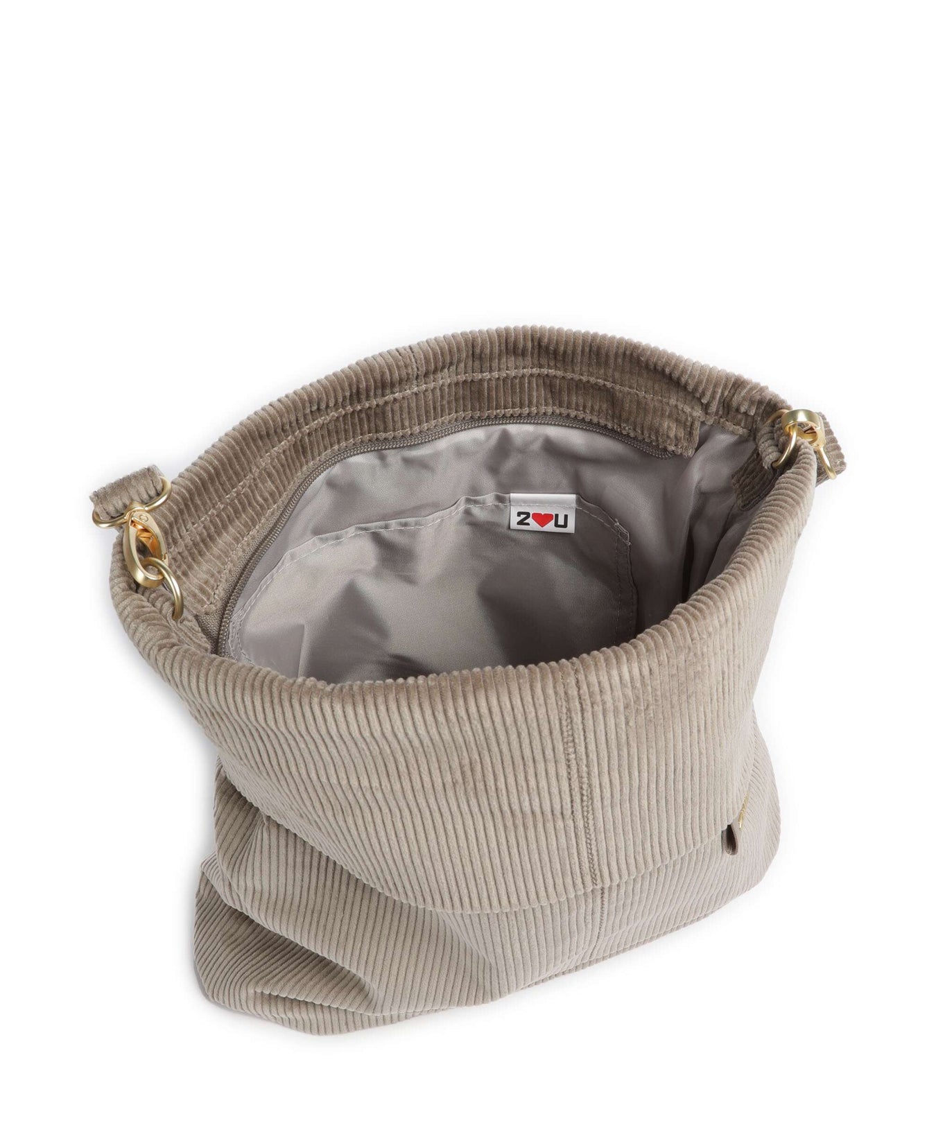 Zwei Mademoiselle.M M12 Hobo bag cord mocca