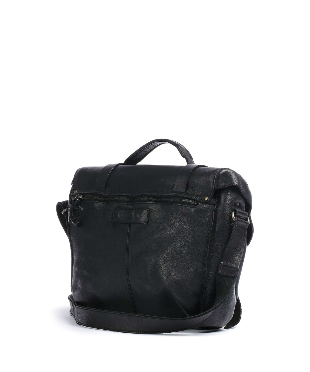 Aunts & Uncles Barbershop Bandholz Messenger bag charcoal black