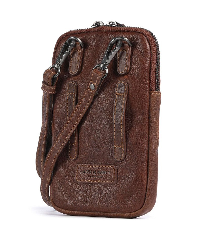 Jack Kinsky Porto 10 Phone bag cognac