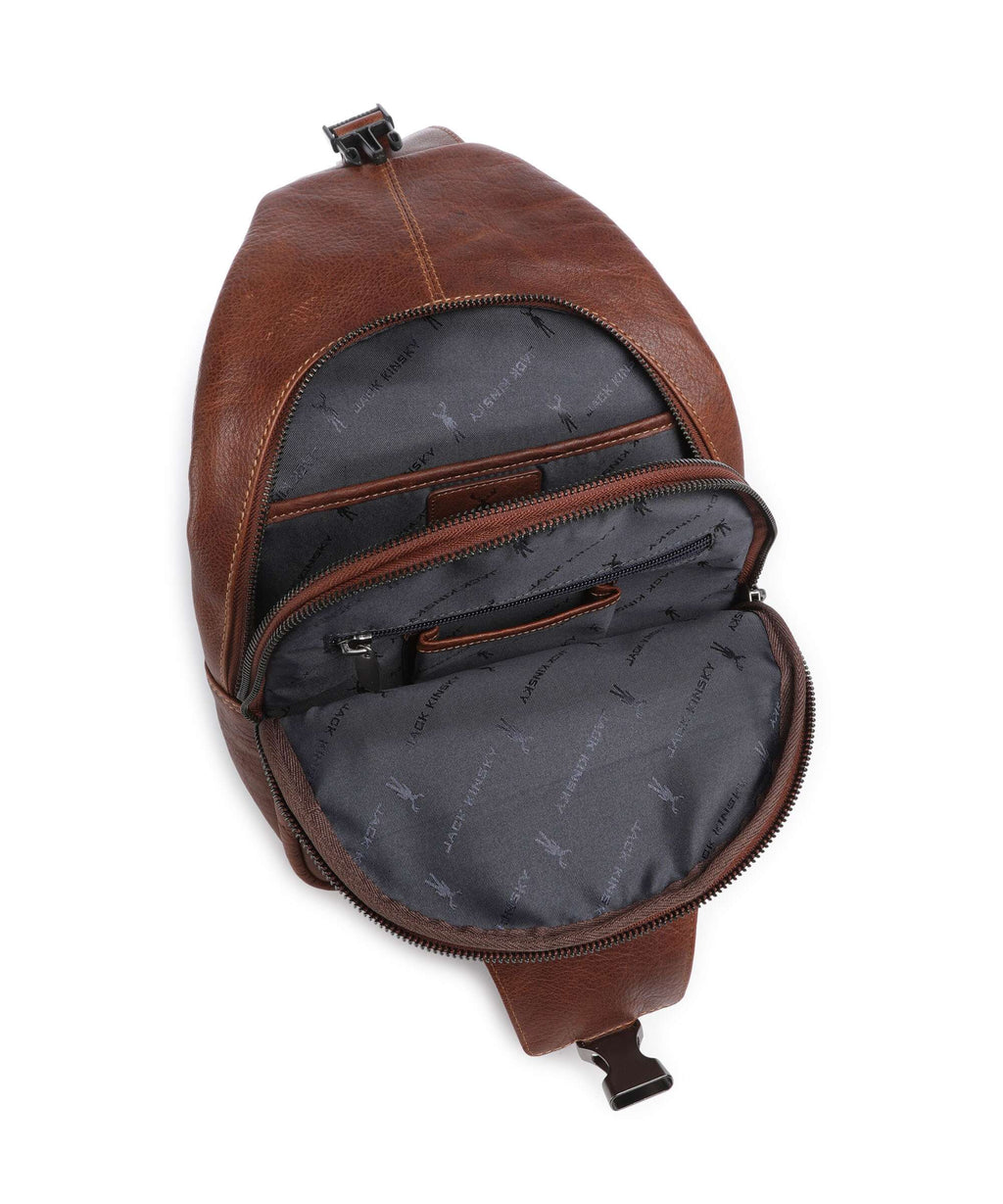 Jack Kinsky Porto 12 Sling bag cognac