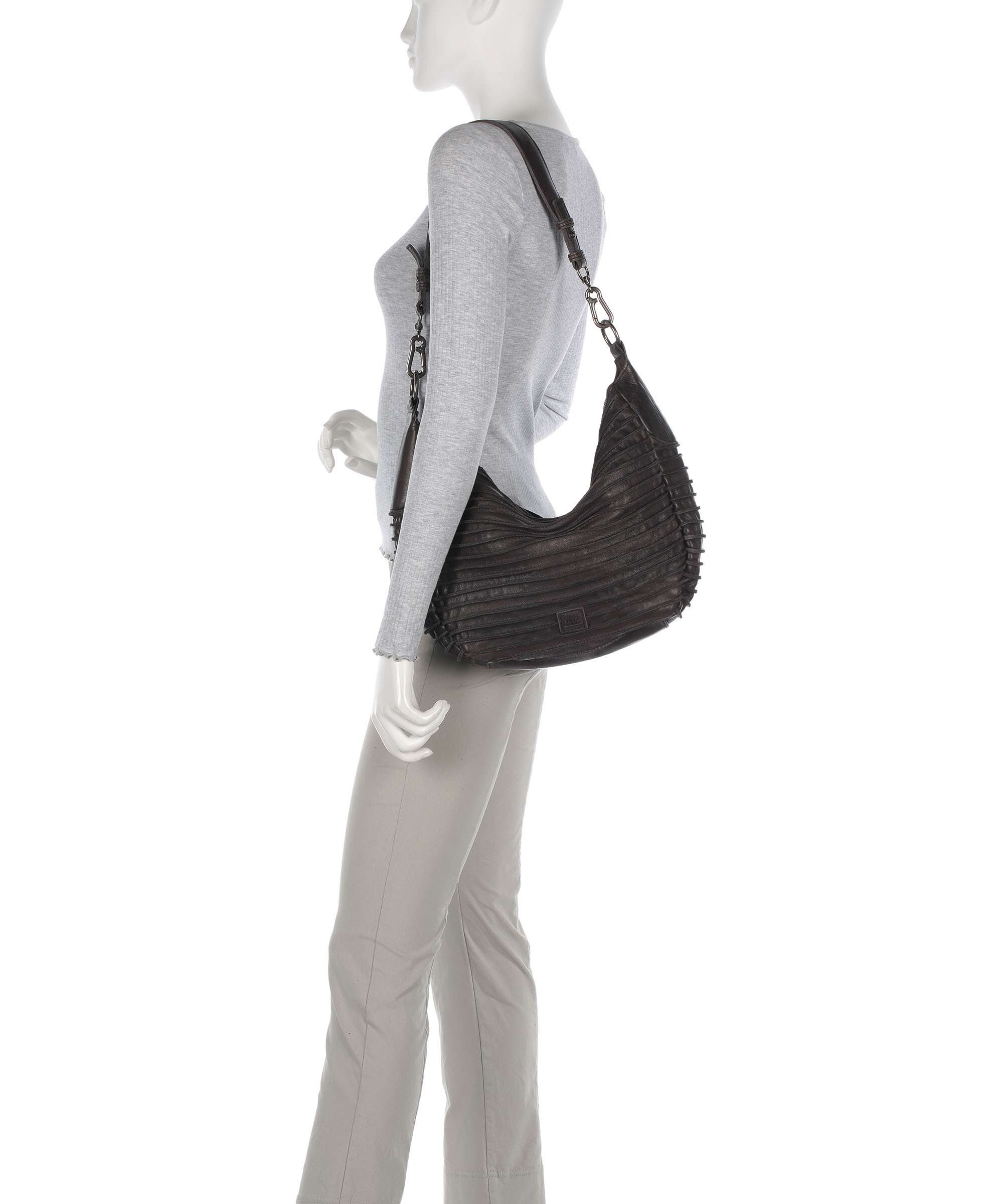 FredsBruder Bestseller Riffel Flowow Hobo bag brown