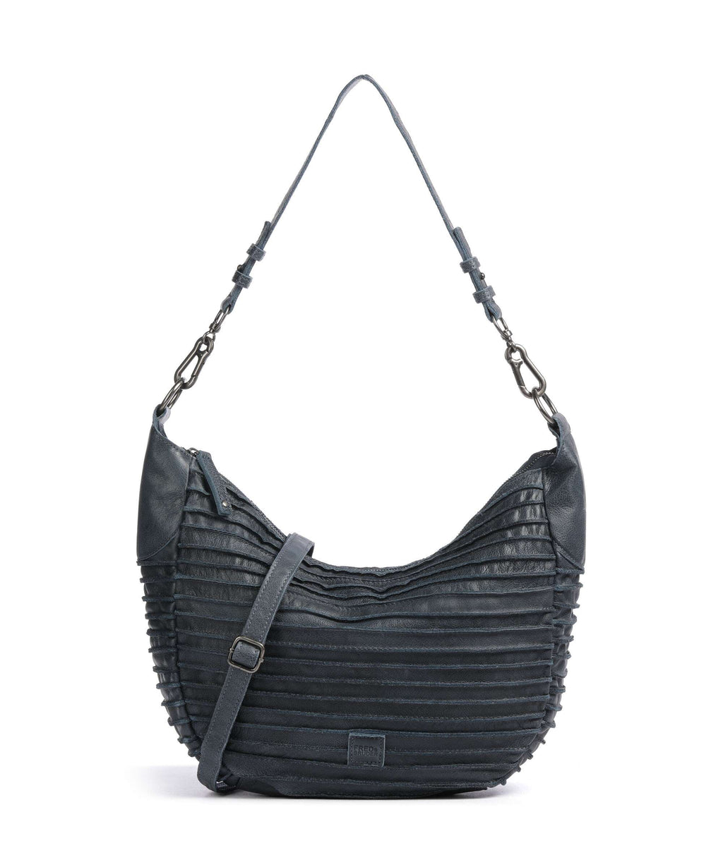 FredsBruder Riffel Flowow Hobo bag dusty blue