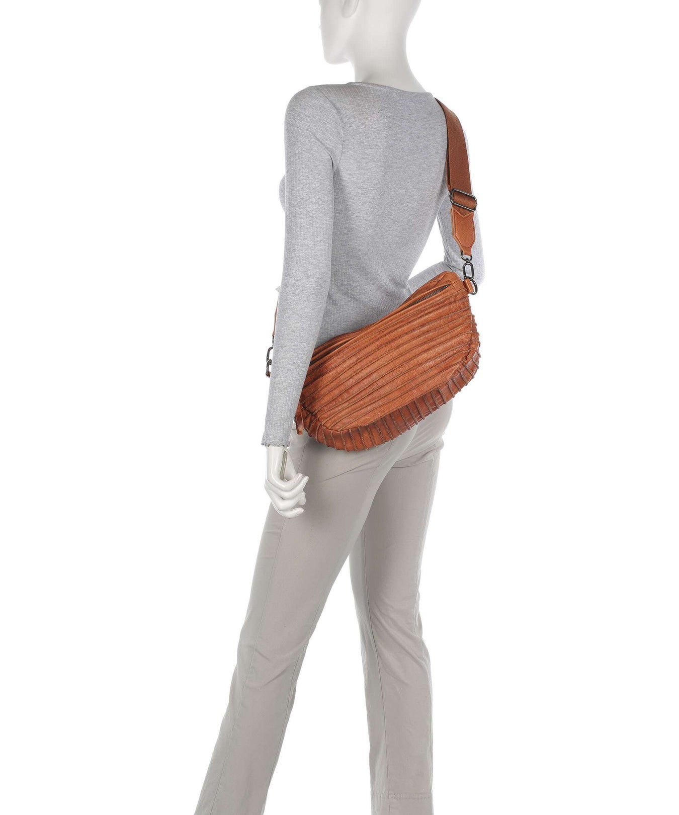 FredsBruder Check My Bag mini Crossbody bag dark caramel