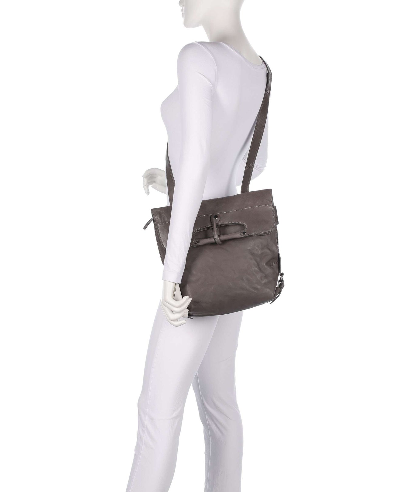 Aunts & Uncles Grandma's Luxury Club Mrs. Mince Pie Backpack bag oyster grey