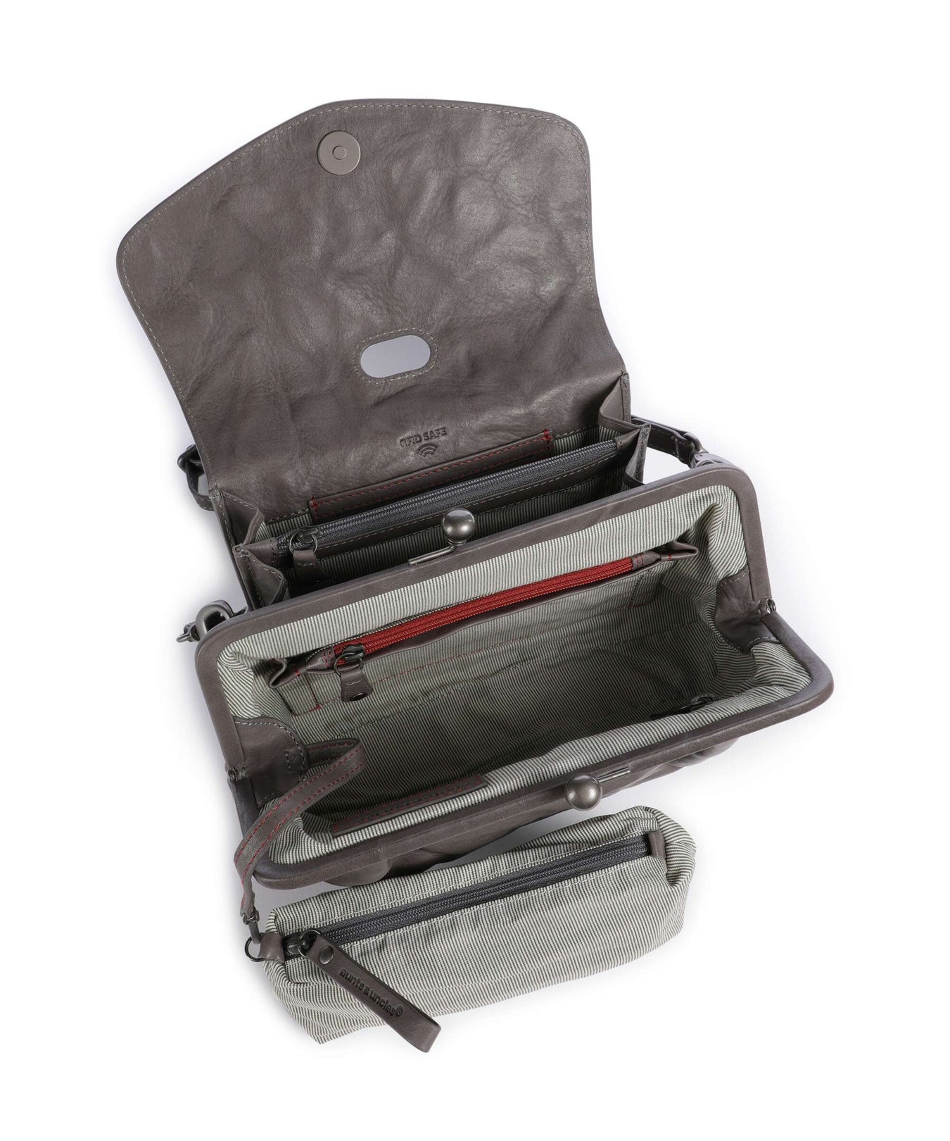 Aunts & Uncles Grandma's Luxury Club Mrs. Madeline Crossbody bag oyster grey