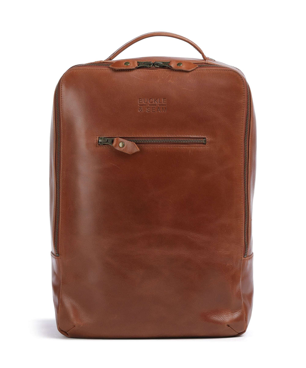 Buckle & Seam Crazy Horse Leon Backpack cognac