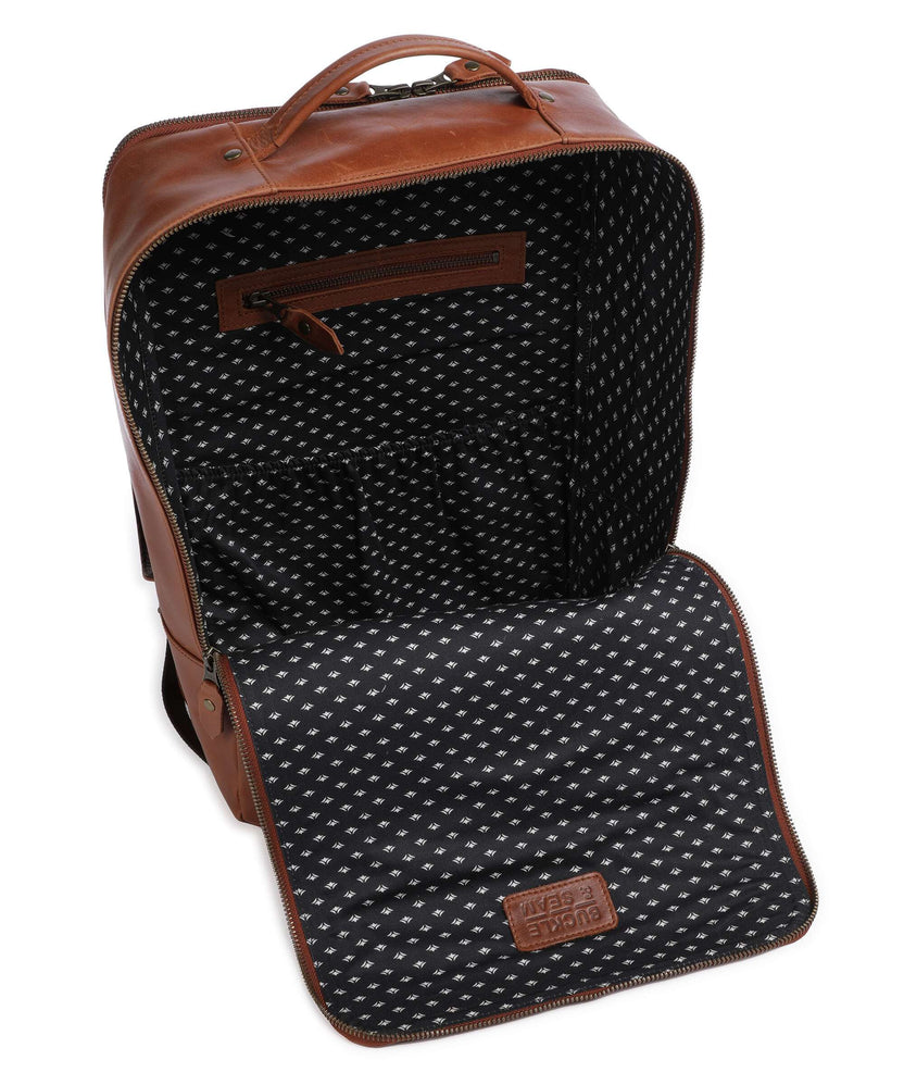 Buckle & Seam Crazy Horse Leon Backpack cognac