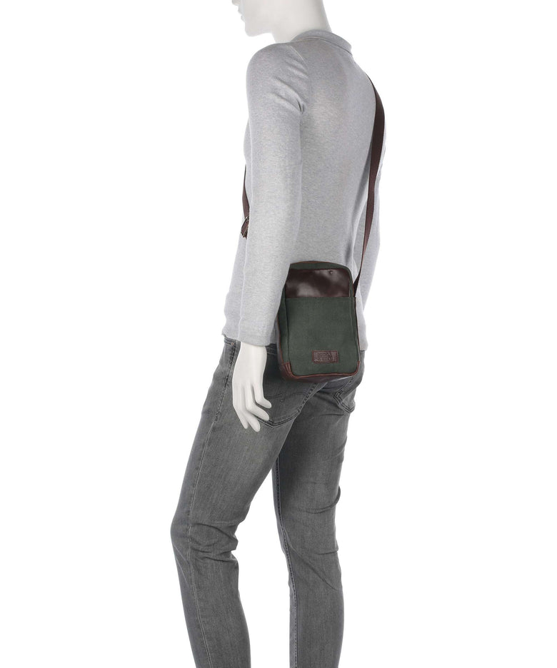 Buckle & Seam Runner Crossbody bag green