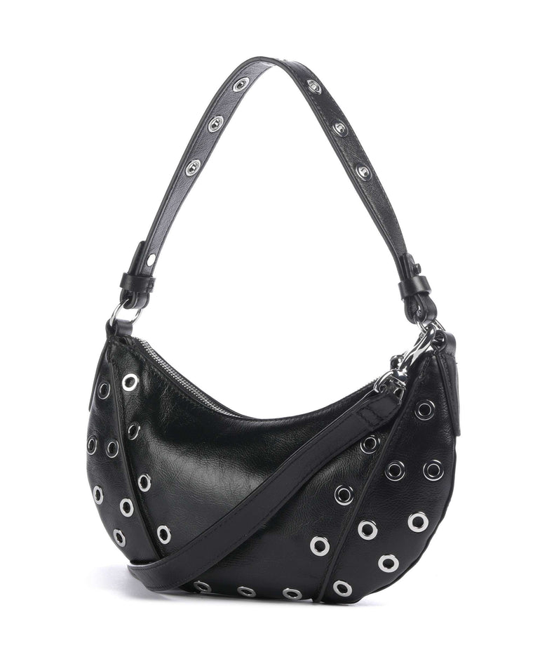 Les Visionnaires Enya Rivet Glossy Mini Shoulder bag black