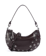 Les Visionnaires Enya Rivet Glossy Mini Schoudertas aubergine