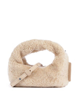 Les Visionnaires Greta Teddy Micro Crossbody tas milky beige